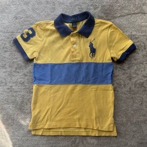 Polo by Ralph Lauren Kids Mustard and Navy Polo Shirt